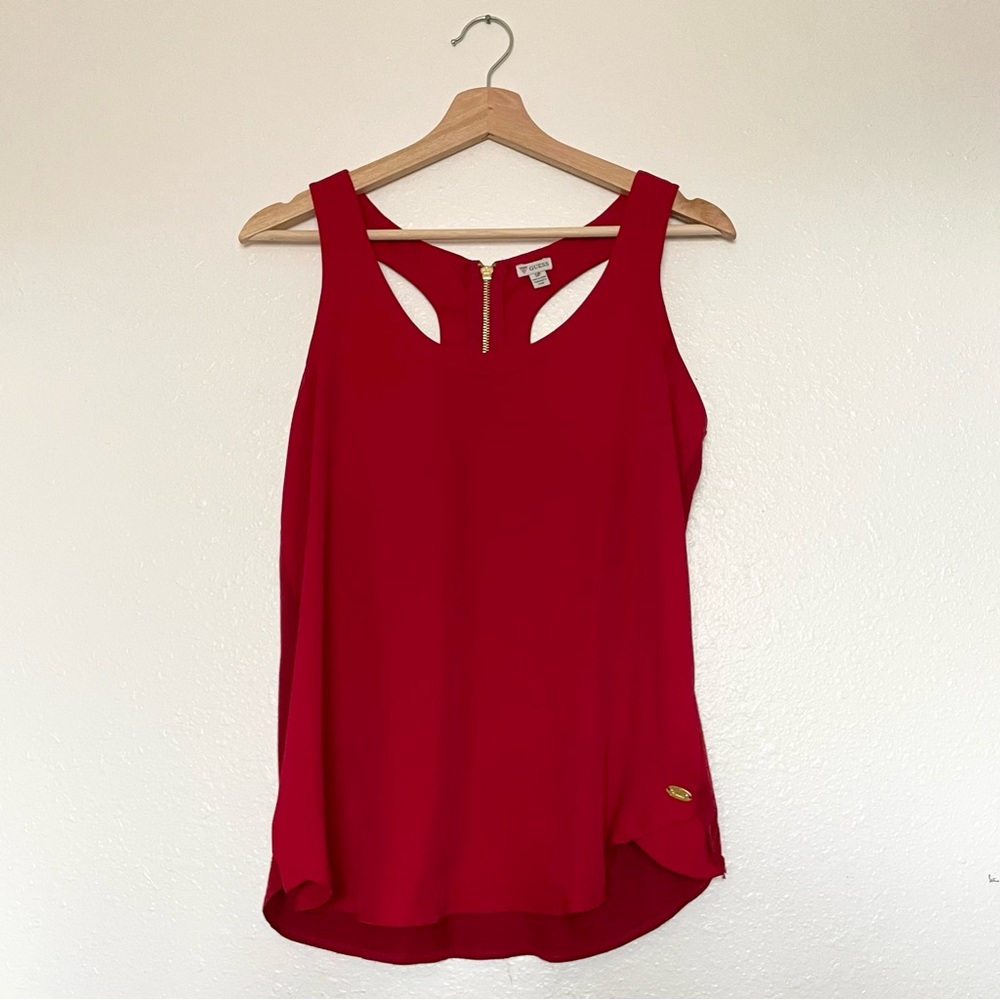 Guess racerback zip tank